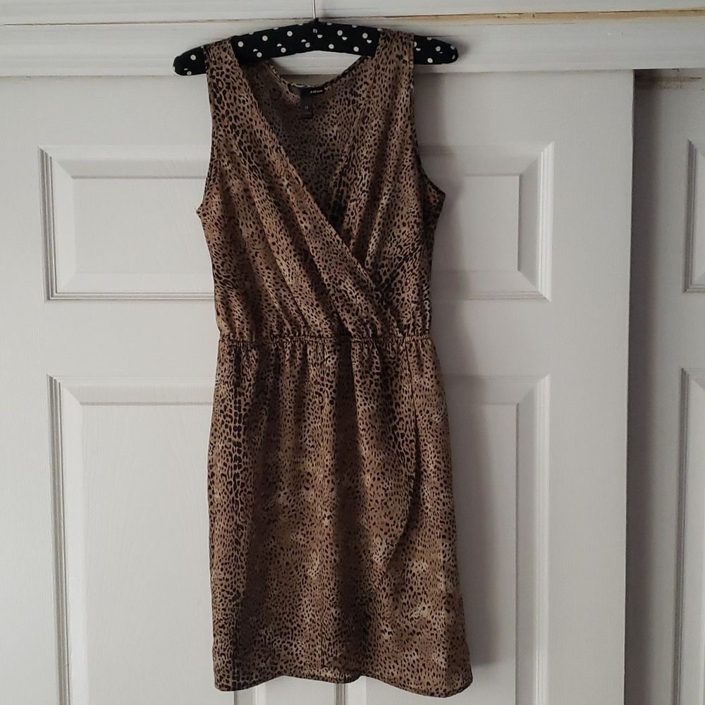 AQUA Animal-Print Dress